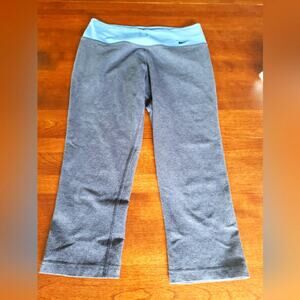 Nike Dri Fit S work out pants blue waistband‎ and gray legs